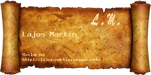 Lajos Martin névjegykártya